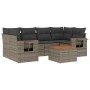 Set de sofás de jardín 7 piezas con cojines ratán PE gris de , Conjuntos de jardín - Ref: Foro24-3256795, Precio: 450,79 €, D...