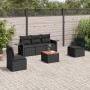 Set de sofás de jardín 6 piezas y cojines ratán sintético negro de , Conjuntos de jardín - Ref: Foro24-3256832, Precio: 371,9...