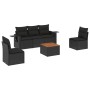 Set de sofás de jardín 6 piezas y cojines ratán sintético negro de , Conjuntos de jardín - Ref: Foro24-3256832, Precio: 371,9...