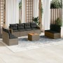 Set de muebles de jardín 9 pzas y cojines ratán sintético gris de , Conjuntos de jardín - Ref: Foro24-3256858, Precio: 496,71...