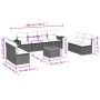 Set de muebles de jardín 9 pzas y cojines ratán sintético gris de , Conjuntos de jardín - Ref: Foro24-3256858, Precio: 496,71...