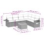 Set de comedor de jardín 7 pzas y cojines ratán sintético negro de , Conjuntos de jardín - Ref: Foro24-3256909, Precio: 458,6...