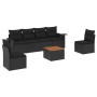 Set de comedor de jardín 7 pzas y cojines ratán sintético negro de , Conjuntos de jardín - Ref: Foro24-3256839, Precio: 435,7...