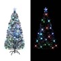 Árbol de Navidad preiluminado con soporte y LED fibra óptica 210 cm en Decoración Festiva y Estacional | Comprar online en Foru.