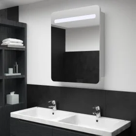 Mueble de baño con espejo LED 60x11x80 cm de vidaXL, Tocadores de baño - Ref: Foro24-285118, Precio: 159,43 €, Descuento: %