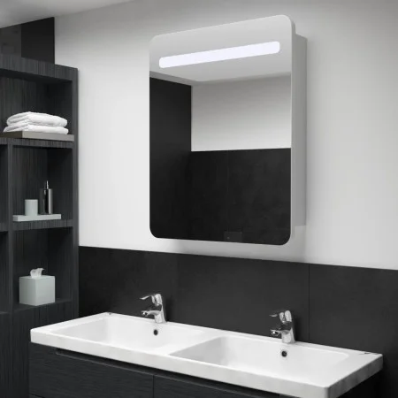 Mueble de baño con espejo LED 60x11x80 cm de vidaXL, Tocadores de baño - Ref: Foro24-285118, Precio: 159,43 €, Descuento: %