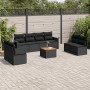 Set de sofás de jardín 8 piezas y cojines ratán sintético negro de , Conjuntos de jardín - Ref: Foro24-3256853, Precio: 526,9...