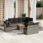 Set de muebles de jardín 9 pzas y cojines ratán sintético gris de , Conjuntos de jardín - Ref: Foro24-3256935, Precio: 528,01...