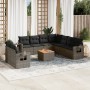 Set de sofás de jardín 10 pzas con cojines ratán sintético gris de , Conjuntos de jardín - Ref: Foro24-3256963, Precio: 676,3...