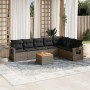 Set de sofás de jardín 8 pzas y cojines ratán sintético gris de , Conjuntos de jardín - Ref: Foro24-3256928, Precio: 505,99 €...