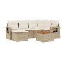 Set sofás de jardín 7 piezas y cojines ratán sintético beige de , Conjuntos de jardín - Ref: Foro24-3256996, Precio: 497,62 €...