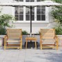 Sillas de Jardín con Mesa 3 pcs Beige Madera de Acacia Sólida en Sillas de jardín | Comprar online en Foru.es