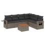 Set de sofás de jardín 7 piezas con cojines ratán PE gris de , Conjuntos de jardín - Ref: Foro24-3256914, Precio: 451,72 €, D...