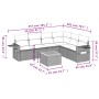 Set de sofás de jardín 7 piezas con cojines ratán PE gris de , Conjuntos de jardín - Ref: Foro24-3256914, Precio: 451,72 €, D...