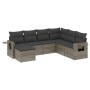 Set de sofás de jardín 7 piezas con cojines ratán PE gris de , Conjuntos de jardín - Ref: Foro24-3252837, Precio: 457,00 €, D...