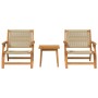 Sillas de Jardín con Mesa 3 pcs Beige Madera de Acacia Sólida en Sillas de jardín | Comprar online en Foru.es