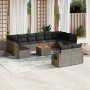 Set sofás de jardín con cojines 13 piezas ratán sintético gris de , Conjuntos de jardín - Ref: Foro24-3257131, Precio: 837,44...