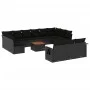 Set sofás de jardín 14 pzas con cojines ratán sintético negro de , Conjuntos de jardín - Ref: Foro24-3257133, Precio: 876,84 ...