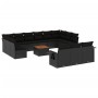 Set sofás de jardín 14 pzas con cojines ratán sintético negro de , Conjuntos de jardín - Ref: Foro24-3257133, Precio: 875,85 ...
