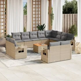 Juego de sofás jardín con cojines beige mezcla 13 pzas ratán PE de , Conjuntos de jardín - Ref: Foro24-3257165, Precio: 965,7...