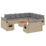 Juego de sofás jardín con cojines beige mezcla 13 pzas ratán PE de , Conjuntos de jardín - Ref: Foro24-3257165, Precio: 982,9...