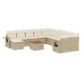 Set de sofás de jardín y cojines 12 pzas ratán sintético beige de , Conjuntos de jardín - Ref: Foro24-3257192, Precio: 840,55...