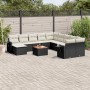 Set sofás de jardín 14 pzas con cojines ratán sintético negro de , Conjuntos de jardín - Ref: Foro24-3257190, Precio: 734,02 ...