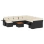 Set sofás de jardín 14 pzas con cojines ratán sintético negro de , Conjuntos de jardín - Ref: Foro24-3257190, Precio: 734,02 ...