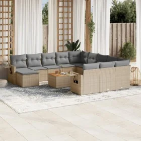 Juego de sofás jardín con cojines beige mezcla 13 pzas ratán PE de , Conjuntos de jardín - Ref: Foro24-3257200, Precio: 860,9...