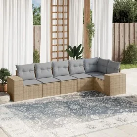 Juego de sofás jardín con cojines 6 pzas ratán sintético beige de , Conjuntos de jardín - Ref: Foro24-3254926, Precio: 439,35...