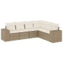 Juego de sofás jardín con cojines 6 pzas ratán sintético beige de , Conjuntos de jardín - Ref: Foro24-3254945, Precio: 475,43...