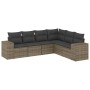 Set de muebles de jardín 6 pzas y cojines ratán sintético gris de , Conjuntos de jardín - Ref: Foro24-3254947, Precio: 400,33...