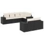 Set de comedor de jardín 7 pzas y cojines ratán sintético negro de , Conjuntos de jardín - Ref: Foro24-3255143, Precio: 500,0...