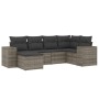 Set de muebles de jardín 6 pzas y cojines ratán sintético gris de , Conjuntos de jardín - Ref: Foro24-3255197, Precio: 392,31...