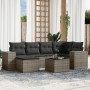 Set de sofás de jardín 7 piezas con cojines ratán PE gris de , Conjuntos de jardín - Ref: Foro24-3255207, Precio: 444,86 €, D...