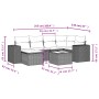 Set de sofás de jardín 7 piezas con cojines ratán PE gris de , Conjuntos de jardín - Ref: Foro24-3255207, Precio: 444,86 €, D...