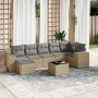 Juego de sofás de jardín con cojines beige 8 pzas ratán PE de , Conjuntos de jardín - Ref: Foro24-3255226, Precio: 521,28 €, ...