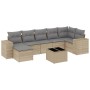 Juego de sofás de jardín con cojines beige 8 pzas ratán PE de , Conjuntos de jardín - Ref: Foro24-3255226, Precio: 521,28 €, ...