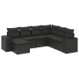 Set de comedor de jardín 7 pzas y cojines ratán sintético negro de , Conjuntos de jardín - Ref: Foro24-3255232, Precio: 468,2...