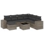 Set de sofás de jardín 8 pzas y cojines ratán sintético gris de , Conjuntos de jardín - Ref: Foro24-3255247, Precio: 509,03 €...
