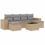 Set sofás de jardín 7 piezas y cojines ratán sintético beige de , Conjuntos de jardín - Ref: Foro24-3255266, Precio: 457,60 €...
