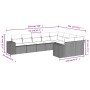 Set de muebles de jardín 9 pzas y cojines ratán sintético gris de , Conjuntos de jardín - Ref: Foro24-3255377, Precio: 582,89...