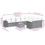 Set de sofás de jardín 10 pzas cojines ratán sintético negro de , Conjuntos de jardín - Ref: Foro24-3255382, Precio: 668,73 €...