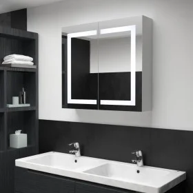 Mueble de baño con espejo LED 80x12,2x68 cm de vidaXL, Tocadores de baño - Ref: Foro24-285123, Precio: 155,49 €, Descuento: %