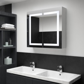 Mueble de baño con espejo LED 80x12,2x68 cm de vidaXL, Tocadores de baño - Ref: Foro24-285123, Precio: 158,12 €, Descuento: %