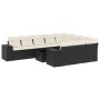 Set de sofás de jardín 11 pzas y cojines ratán sintético negro de , Conjuntos de jardín - Ref: Foro24-3255433, Precio: 655,49...