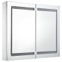 Mueble de baño con espejo LED 80x12,2x68 cm de vidaXL, Tocadores de baño - Ref: Foro24-285123, Precio: 158,12 €, Descuento: %