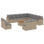 Set sofás jardín 14 pzas y cojines ratán sintético beige mezcla de , Conjuntos de jardín - Ref: Foro24-3226493, Precio: 814,8...
