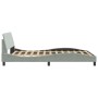 Estructura de cama con cabecero terciopelo gris claro 140x190cm de , Camas y somieres - Ref: Foro24-373192, Precio: 144,16 €,...