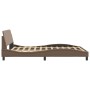 Estructura de cama cabecero cuero sintético capuchino 140x200cm de , Camas y somieres - Ref: Foro24-373202, Precio: 182,42 €,...